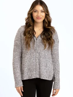 Anita Cozy Boucle Full Zip Sweater Hoodie