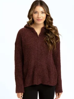 Anita Cozy Boucle Full Zip Sweater Hoodie