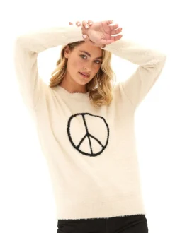 Fuzzy Knit Graphic Pullover