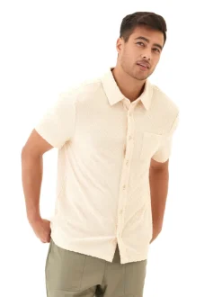 Paxton Jacquard Terry Button-Down Pocket Shirt