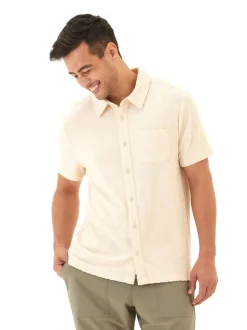 Paxton Jacquard Terry Button-Down Pocket Shirt