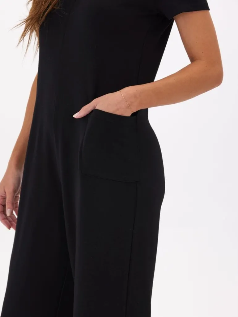 Rainey Modal Terry Short Sleeve Jumpsuit