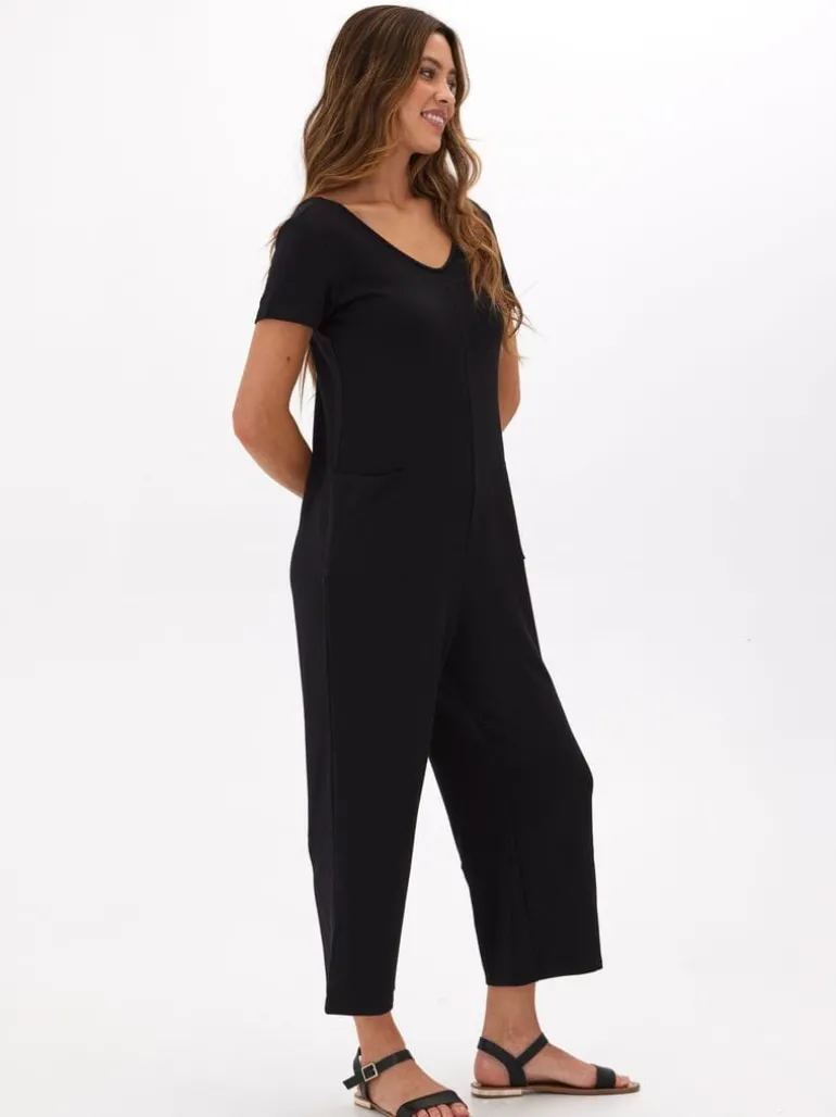 Rainey Modal Terry Short Sleeve Jumpsuit