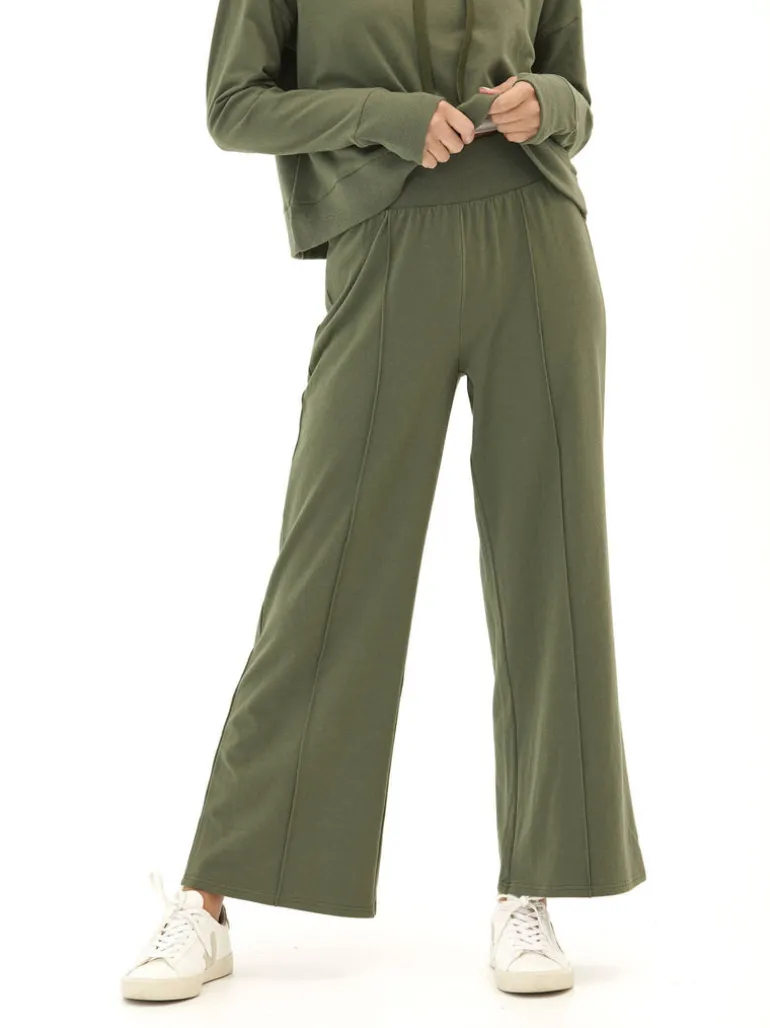 Shiloh Cozy Fleece Rib Mix Wide Leg Pant