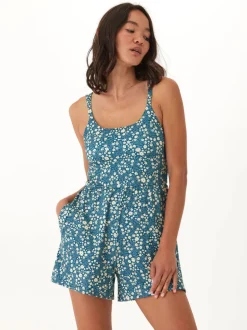 Tansie Micro Bloom Print Luxe Jersey Romper