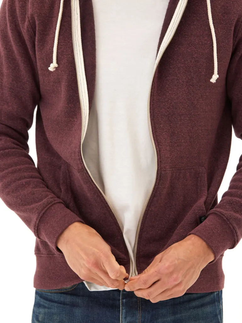Triblend Zip Fleece Hoodie