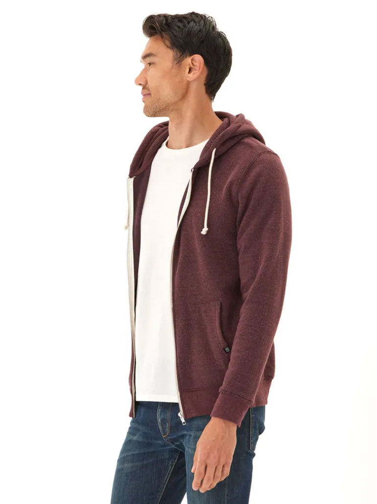 Triblend Zip Fleece Hoodie