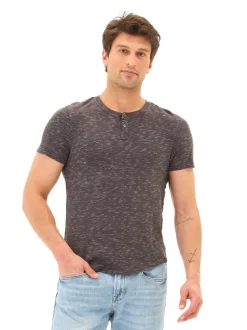 Two Tone Slub Jersey Henley