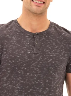 Two Tone Slub Jersey Henley