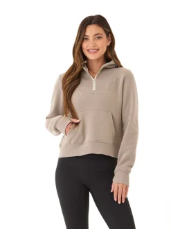 Tyra Triblend Fleece 1/4-Zip Hoodie