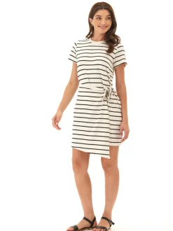 Valerie Caribbean Stripe Eco Jersey Knotted Dress